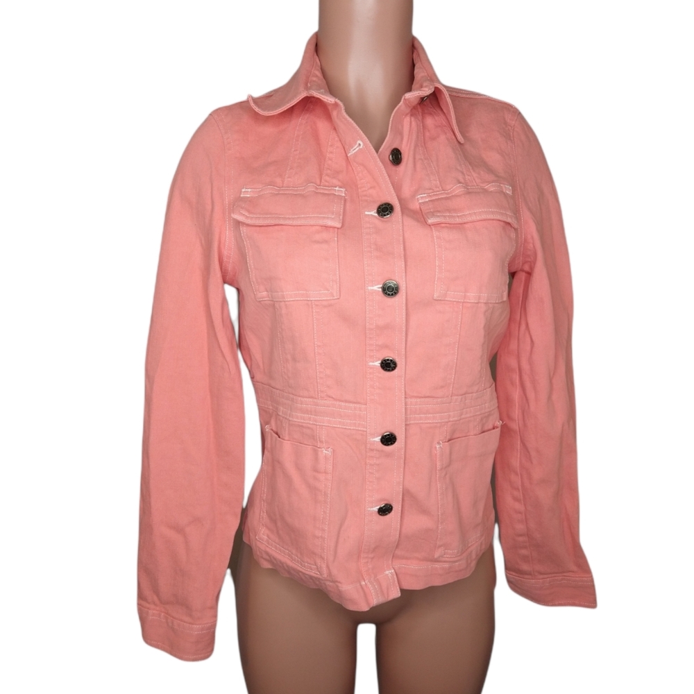 Crazy Horse Liz Claiborne Denim Jean Jacket Blazer Size Medium